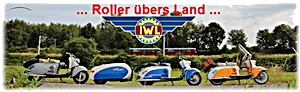 DDR-Motorroller fahren übers Land